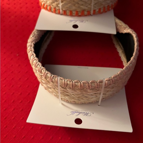 Michele Women's Woven Headbands - Orange and Cream - Picture 3 of 4